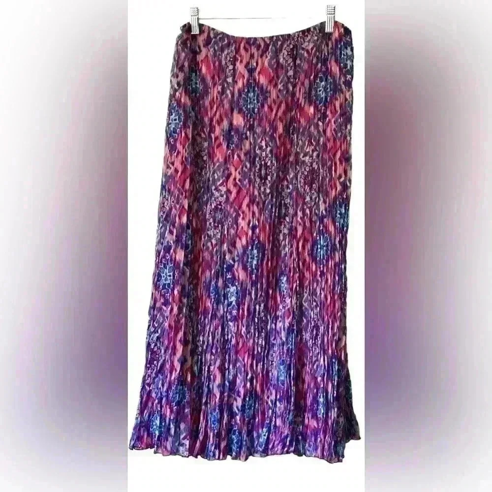 Ruby Rd Multi Colored Boho Maxi Skirt Size 4P